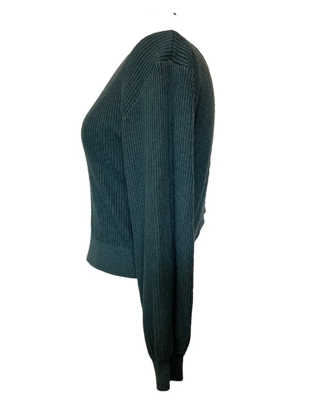 Lululemon Reversible Crossover Sweater Green Size 6 Knit Pullover Top LW3EQNS